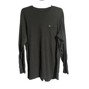 Berne Workwear Mens 2XL Tall Long Sleeve Pocket T-Shirt Charcoal Gray